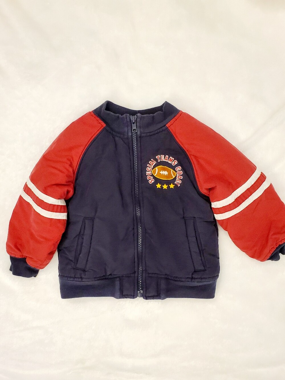 Gymboree Kids Navy & Red Varsity Bomber Jacket 2T